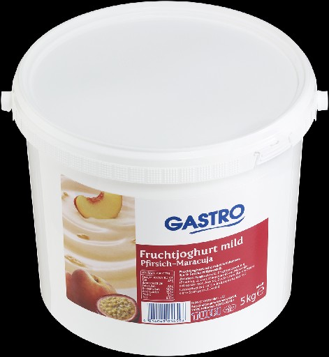 GASTRO FRUCHTJOGHURT PFIRSICH -MARACUJA 3,5 % 5 KG EIMER Gastro fruchtjoghurt Fruchtjoghurt pfirsich-Maracuja 3,5% 5kg Eimer