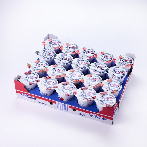 BAUER FRUCHTJOGHURT 3,5 % ROT (44) 20 X 150G Bauer Fruchtjoghurt 3,5% Rot 20x150g