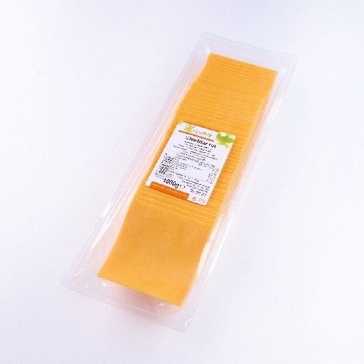 CHEDDAR SCHEIBEN ROT 50% 50x20g (58) 1KG Cheddar Scheiben Rot 50% 50x20g