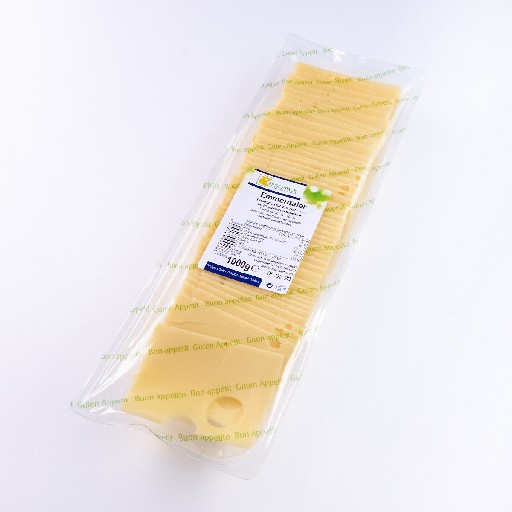 EMMENTALER 45% SCHEIB 50x20G Frischpack(58) Emmentaler in Scheiben gefächert 10x10cm