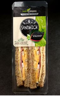 *WS* 10 X 170G PREMIUM SANDWICH SCHINKEN + KÄSE KARTON  Weizenvollkornbrot mit Schinken und Gouda Premium Sandwich Schinken & Käse 10x170g