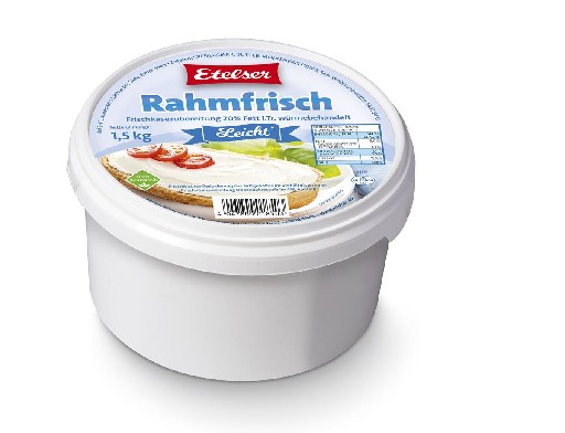 Etelser Rahmfrisch Frischkäse light natur 20% 1,5kg Becher