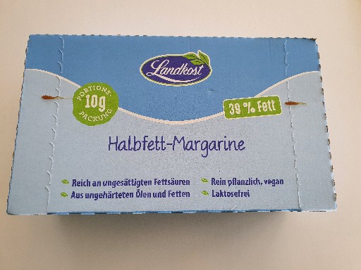 Landkost Margarine Halbfett 39% Portionen 120x10g