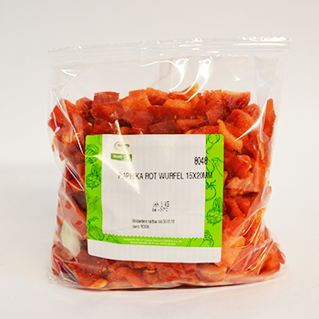 PAPRIKA ROT WÜRFEL 20MM (72) 1 KG Paprika Rot Würfel 20mm 1kg