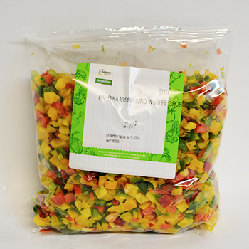 PAPRIKA MIX WÜRFEL GROB 10MM (72) 1 KG  Paprika Mix Würfel 10mm 1kg