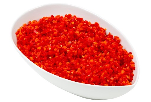 PAPRIKA ROT WÜRFEL MITTEL 5 MM (72) 1 KG Paprika Rot Würfel mittel 5mm 1kg