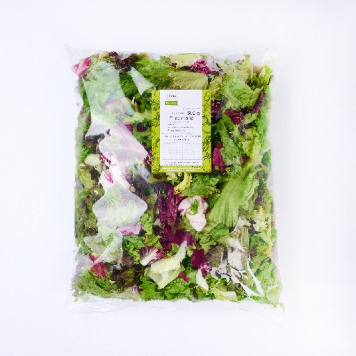 BLATTSALATMIX ENTENTANZ (111) 500g BEUTEL je 30% Lollo Bionda und Rosso, je 20% Frisee und Radicchio Blattsalatmix Ententanz 500g