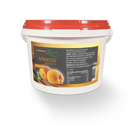 KONFITÜRE APRIKOSE 45% 3KG Obstland Konfitüre Aprikose 45 % 3kg
